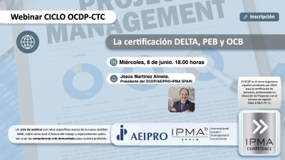 Webinar 'La certificación DELTA, PEB y OCB' del ciclo OCDP